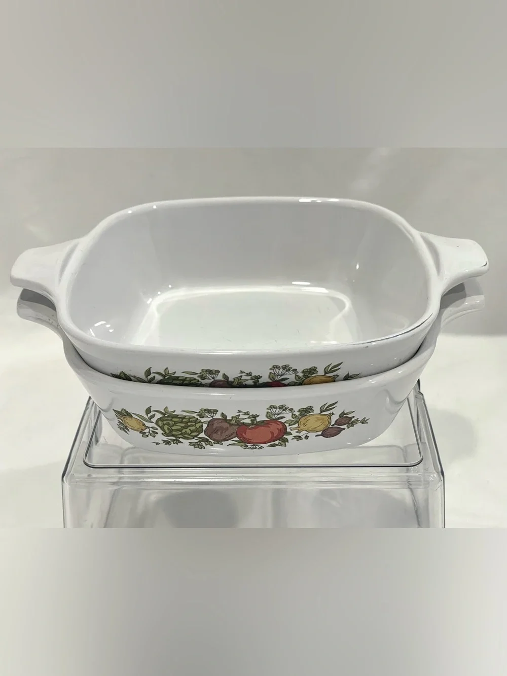 Pair (2) Vintage CorningWare “Spice of Life” 1-3/4 C Baking Dishes | GUC
